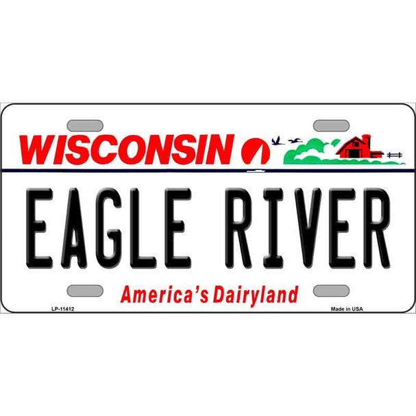 Eagle River Wisconsin Novelty Metal License Plate