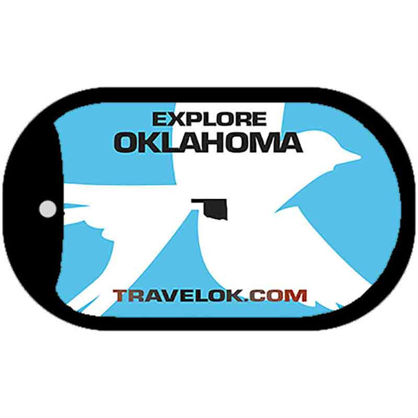 Oklahoma Travel Blank Novelty Metal Dog Tag Necklace