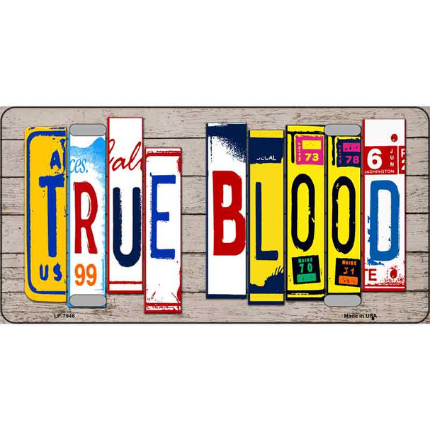True Blood Wood License Plate Art Novelty Metal License Plate