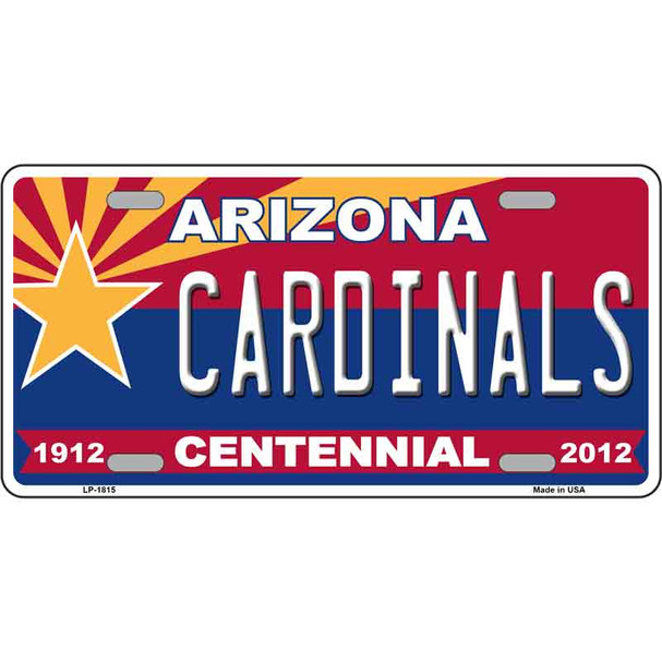 Arizona Centennial Cardinals Metal Novelty License Plate