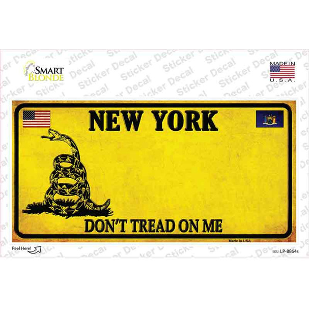 New York Dont Tread On Me Novelty Sticker Decal