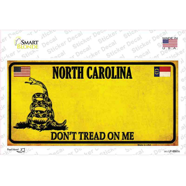 North Carolina Dont Tread On Me Novelty Sticker Decal