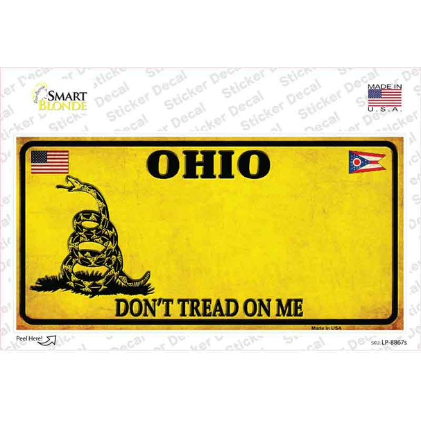 Ohio Dont Tread On Me Novelty Sticker Decal