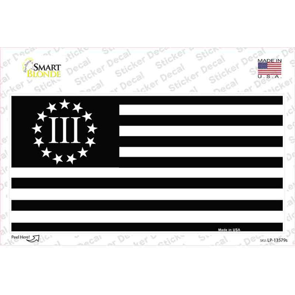 3 Percenter American Flag Novelty Sticker Decal