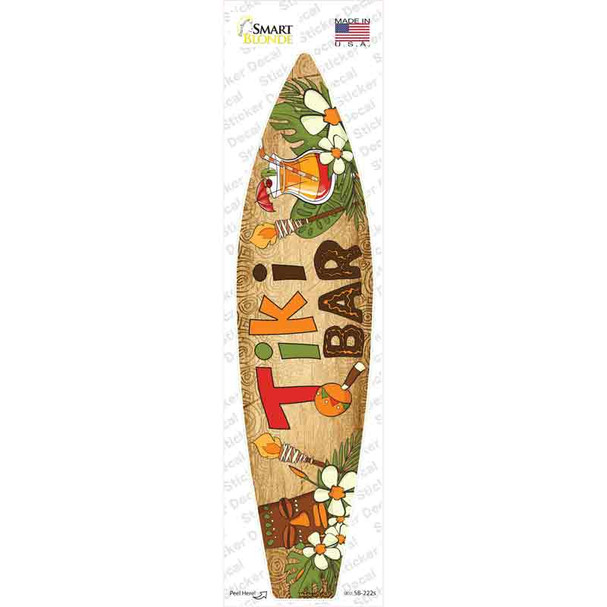 Tiki Bar With Torches Novelty Surfboard Sticker Decal