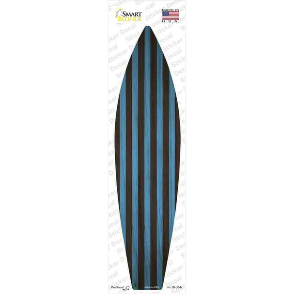 Blue And Black Striped Novelty Surfboard Sticker Decal