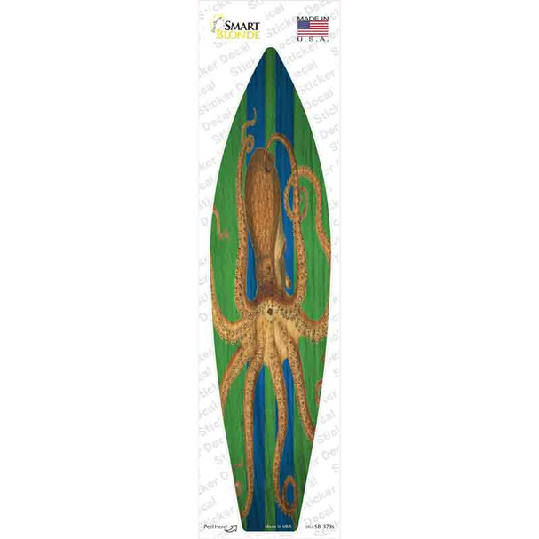 Octopus Blue Striped Novelty Surfboard Sticker Decal