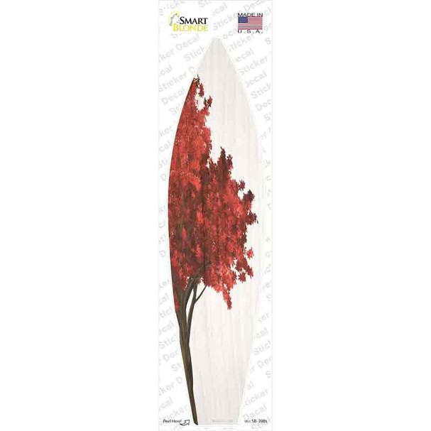 Red Leaves And Tree Novelty Surfboard Sticker Decal