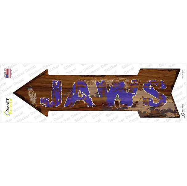 Jaws Hawaiian Novelty Arrow Sticker Decal