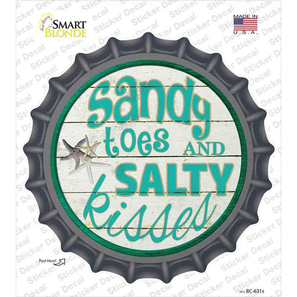 Sandy Toes Novelty Bottle Cap Sticker Decal