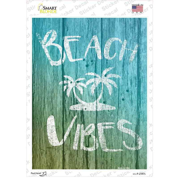 Beach Vibes Novelty Rectangle Sticker Decal