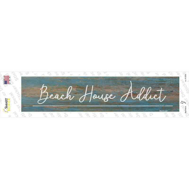 Beach House Addict Novelty Narrow Sticker Decal