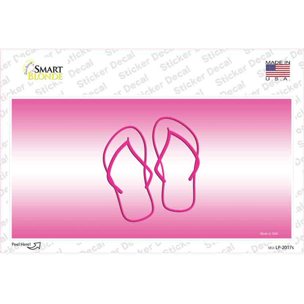 Flip Flops Pink Novelty Sticker Decal