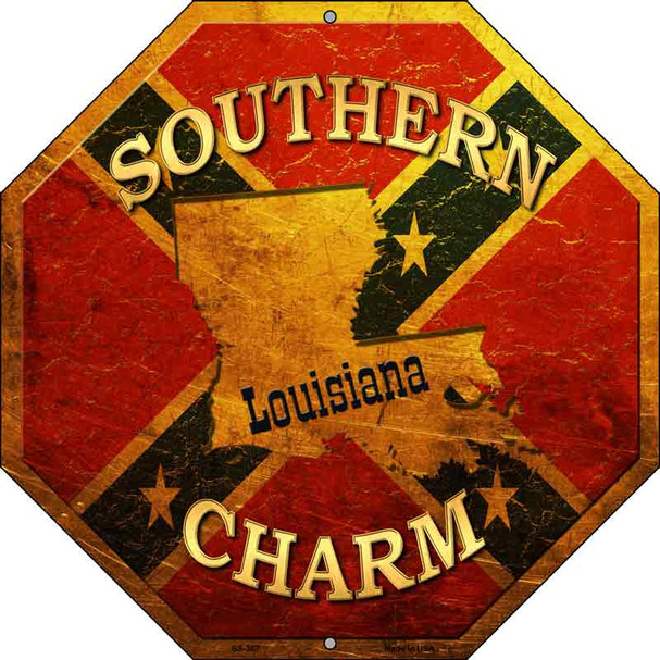 Southern Charm Louisiana Metal Novelty Stop Sign