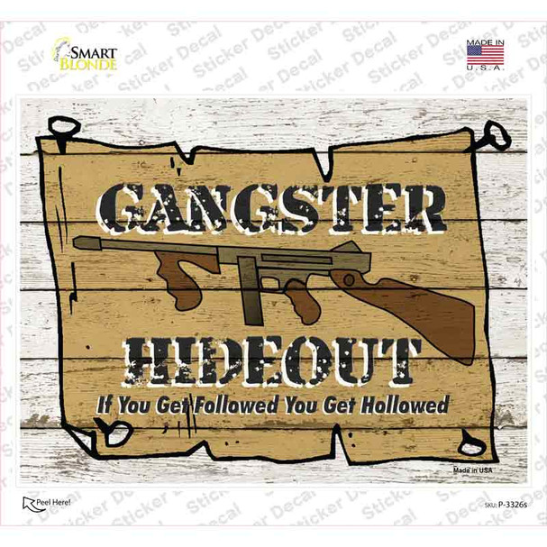 Gangster Hideout Novelty Rectangle Sticker Decal