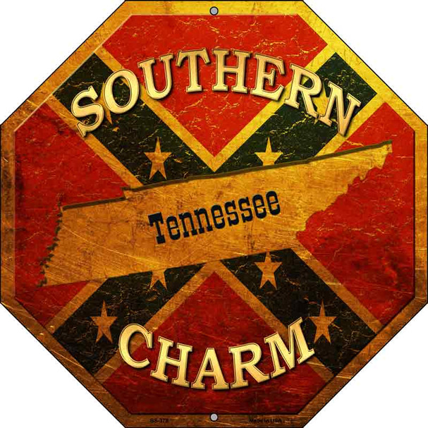 Southern Charm Tennessee Metal Novelty Stop Sign