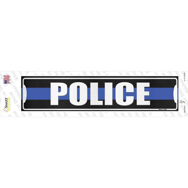 Police Blue Line Novelty Narrow Sticker Decal