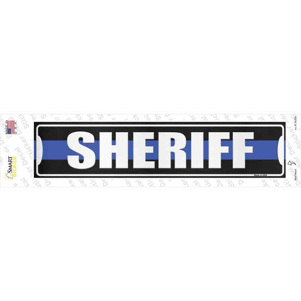 Sheriff Blue Line Novelty Narrow Sticker Decal