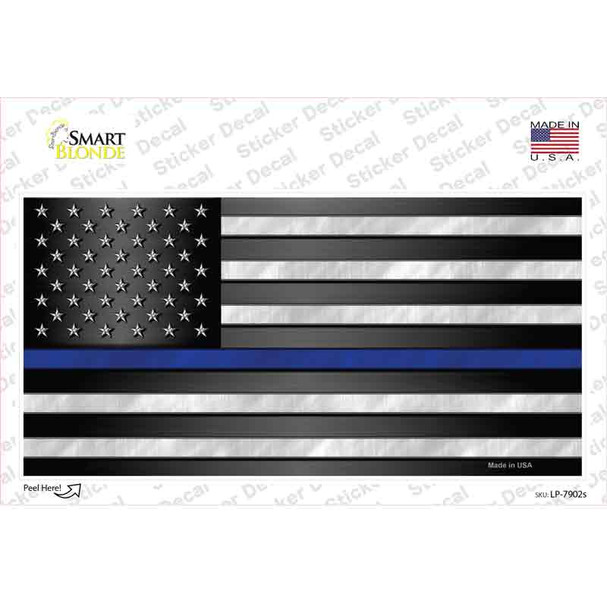 American Flag Thin Blue Line Flag Novelty Sticker Decal