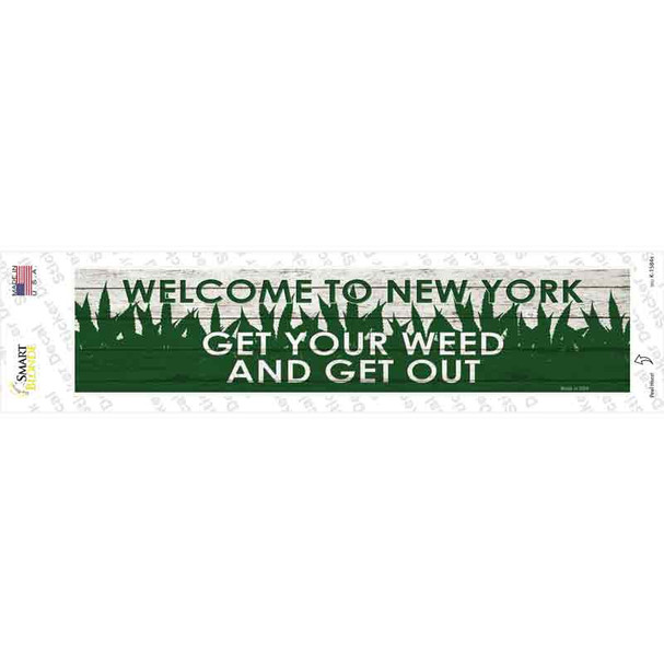 New York Weed Novelty Narrow Sticker Decal