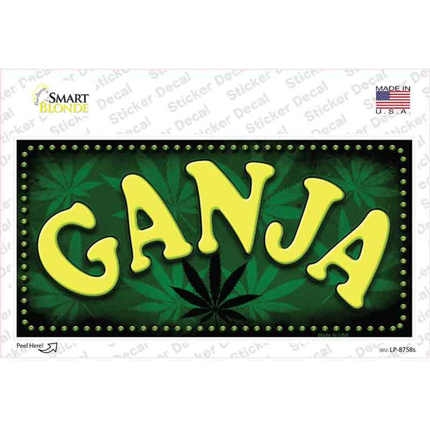 Ganja Novelty Sticker Decal