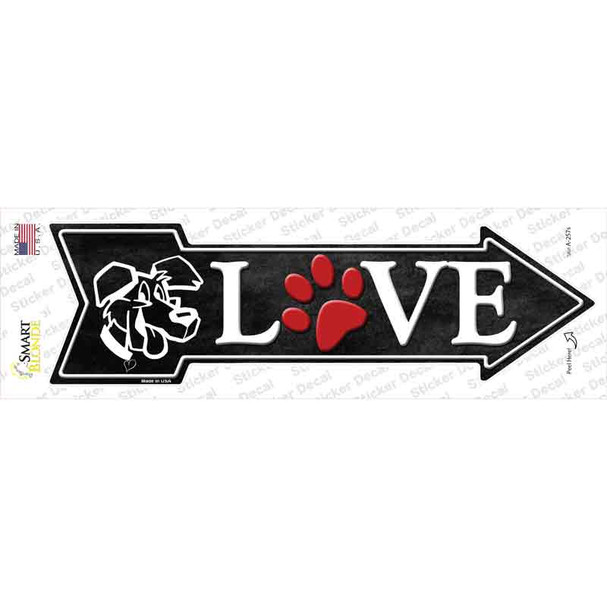 Love Dogs Novelty Arrow Sticker Decal