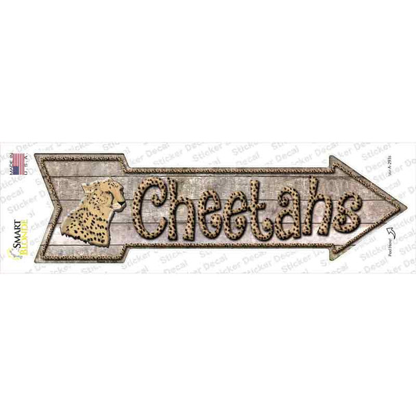 Cheetahs Novelty Arrow Sticker Decal