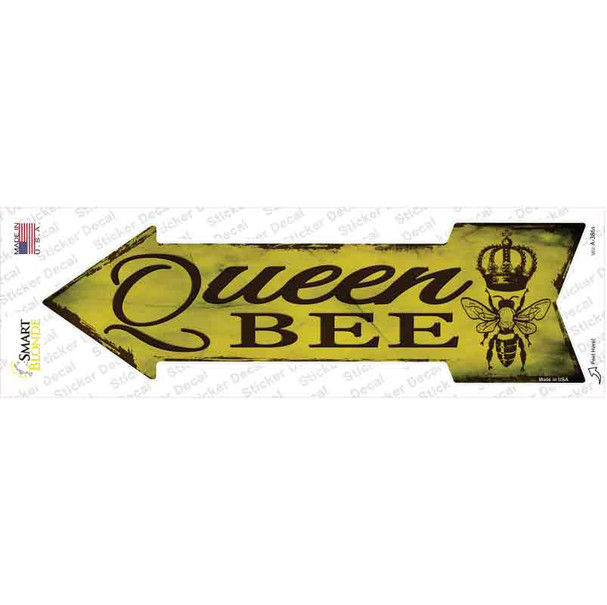 Queen Bee Novelty Arrow Sticker Decal
