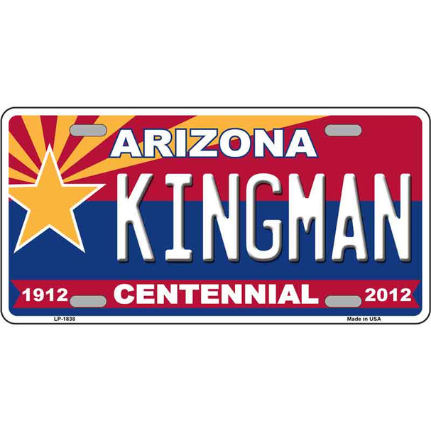 Arizona Centennial Kingman Metal Novelty License Plate