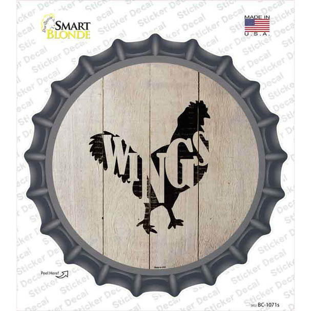 Chickens Make Wings Novelty Bottle Cap Sticker Decal