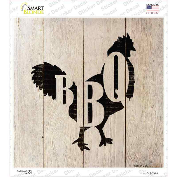 Chickens Make BBQ Novelty Square Sticker Decal