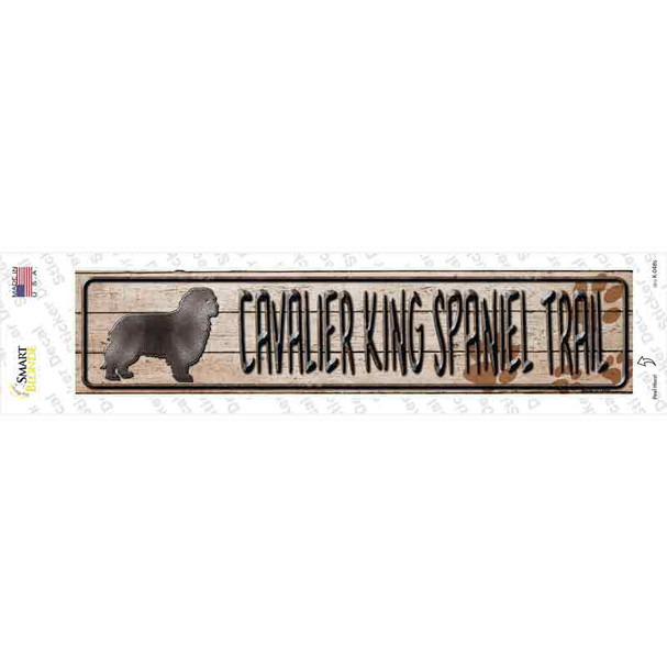 Cavalier King Spaniel Trail Novelty Narrow Sticker Decal