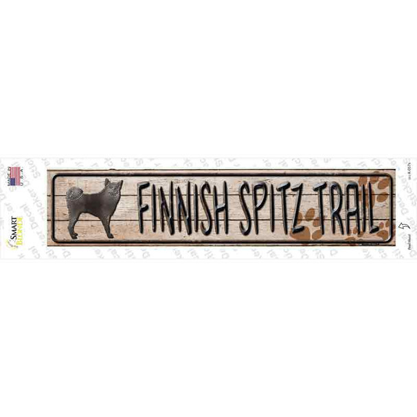 Finnish Spitz Trail Novelty Narrow Sticker Decal