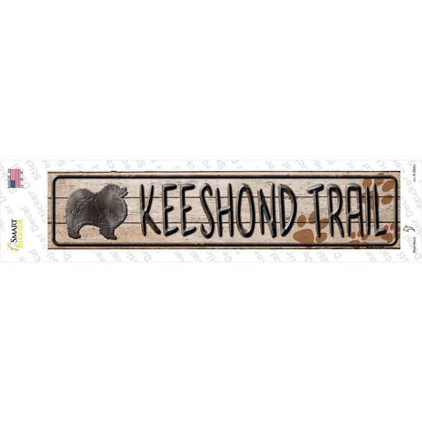 Keeshound Trail Novelty Narrow Sticker Decal