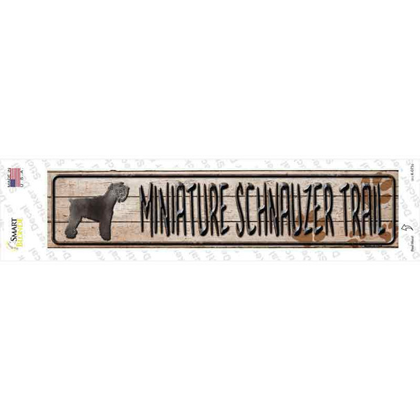 Miniature Schnauzer Trail Novelty Narrow Sticker Decal