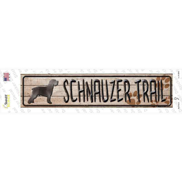 Schnauzer Trail Novelty Narrow Sticker Decal