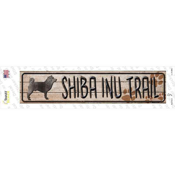 Shiba Inu Trail Novelty Narrow Sticker Decal