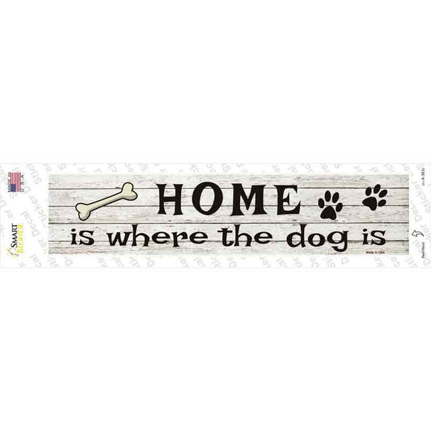 Home Where The Dog Is Novelty Narrow Sticker Decal