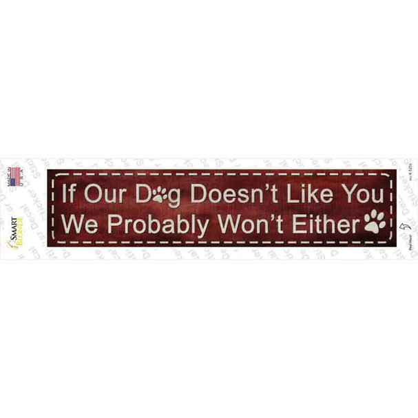 If Our Dog Novelty Narrow Sticker Decal