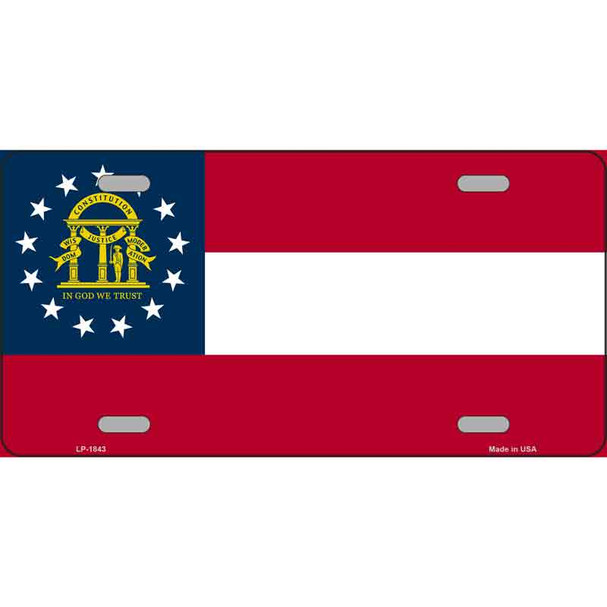 Georgia State Flag Metal Novelty License Plate