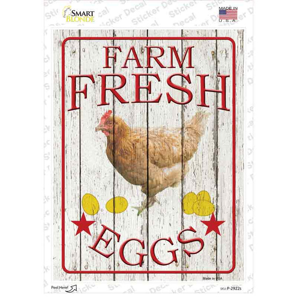 Farm Fresh Eggs Novelty Rectangle Sticker Decal