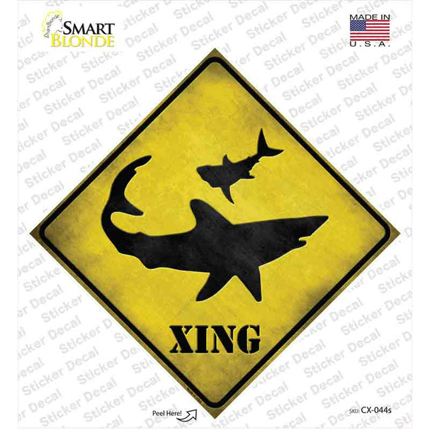 Shark Xing Novelty Diamond Sticker Decal