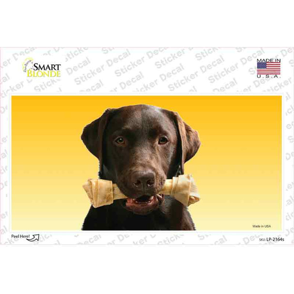 Chocolate Labrador Retriever Dog Novelty Sticker Decal