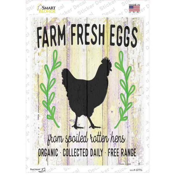 Farm Fresh Eggs Chickens Novelty Rectangle Sticker Decal