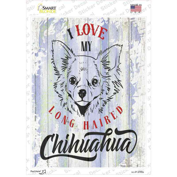 I Love My LH Chihuahua Novelty Rectangle Sticker Decal