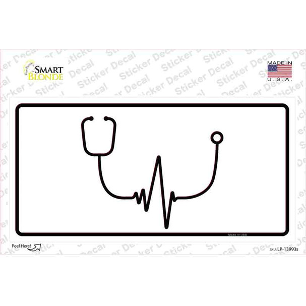 Stethoscope Heart Beat Novelty Sticker Decal