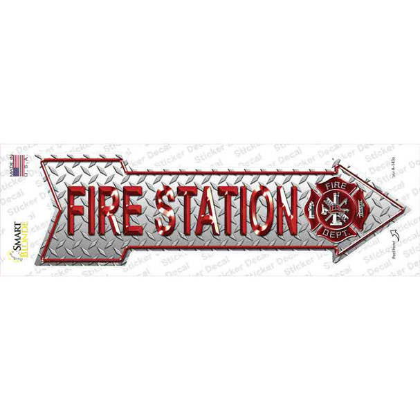 Fire Station Novelty Arrow Sticker Decal