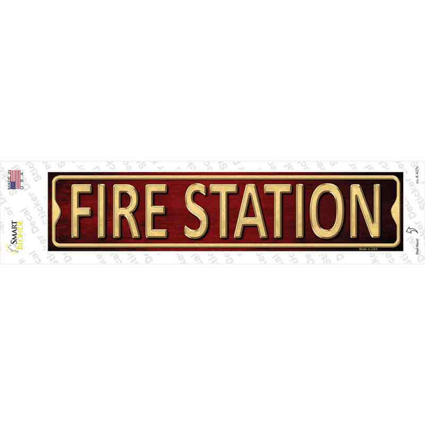 Fire Station Novelty Narrow Sticker Decal