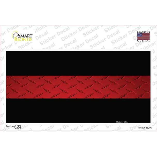 Fire Diamond Thin Red Line Novelty Sticker Decal