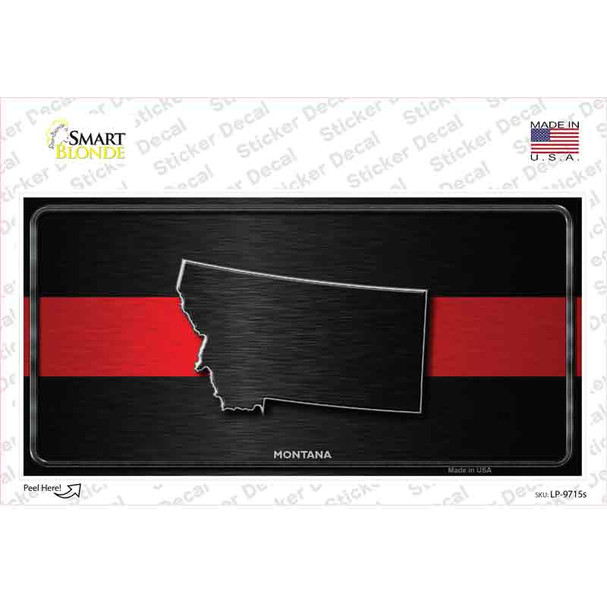 Montana Thin Red Line Novelty Sticker Decal